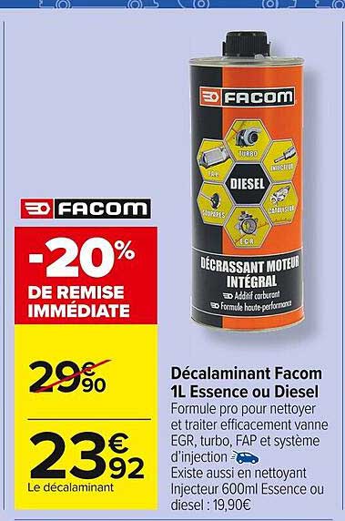 Promo Facom (2)décalaminant moteur intégral diesel chez Cora