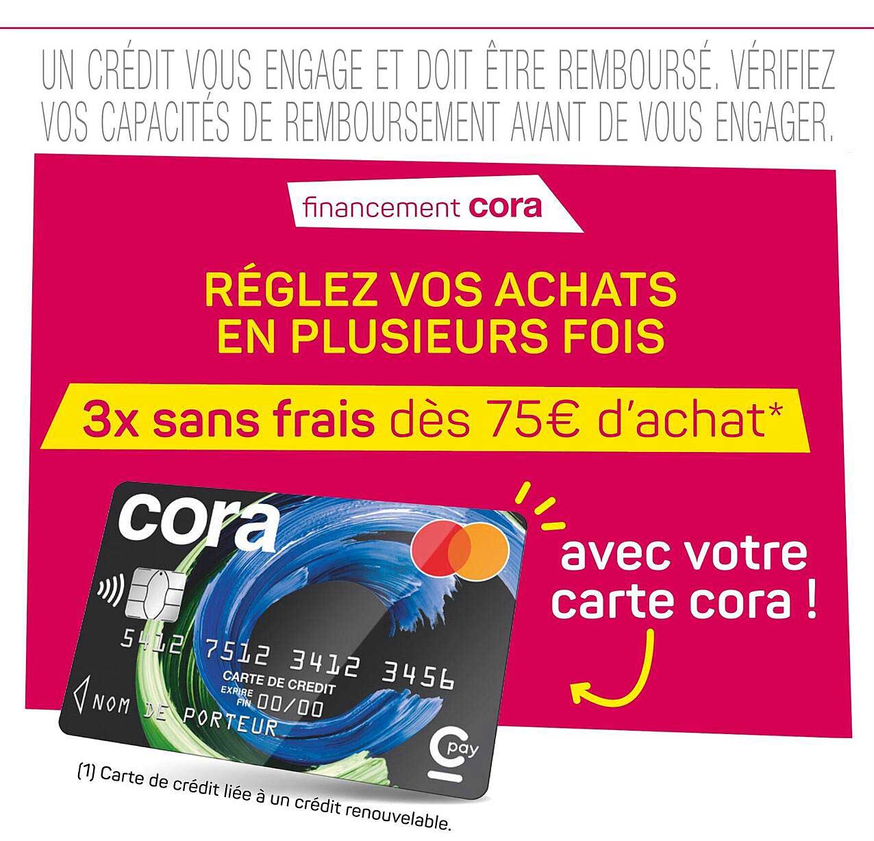 Promo Carte Cora chez Cora iCatalogue.fr