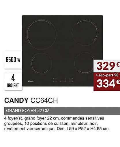 Promo Candy Cc64ch Grand Foyer 22 Cm chez Copra - iCatalogue.fr