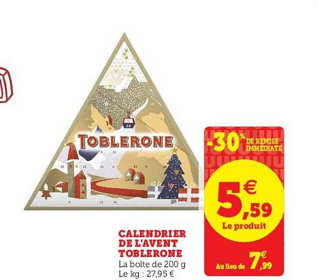 Toblerone Calendrier De L'Avent 200g 
