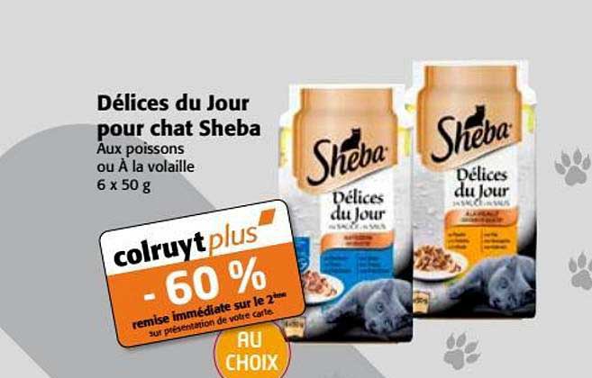 Offre Delices Du Jour Pour Chat Sheba Chez Colruyt