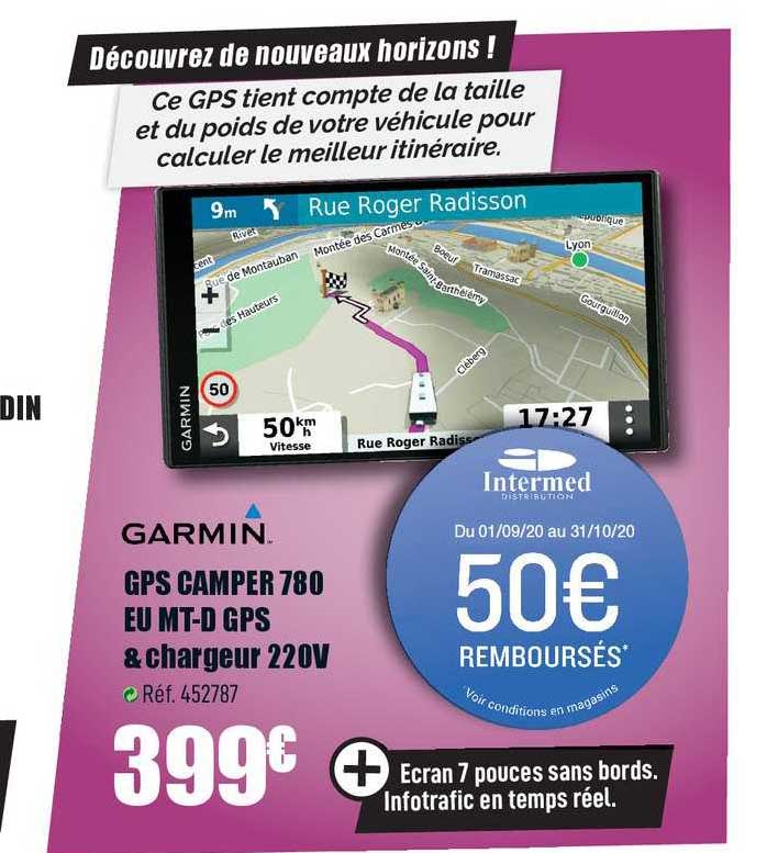 Promo Garmin Gps Camper 780 Mt Gps & Chargeur chez Narbonne Accessoires - iCatalogue.fr