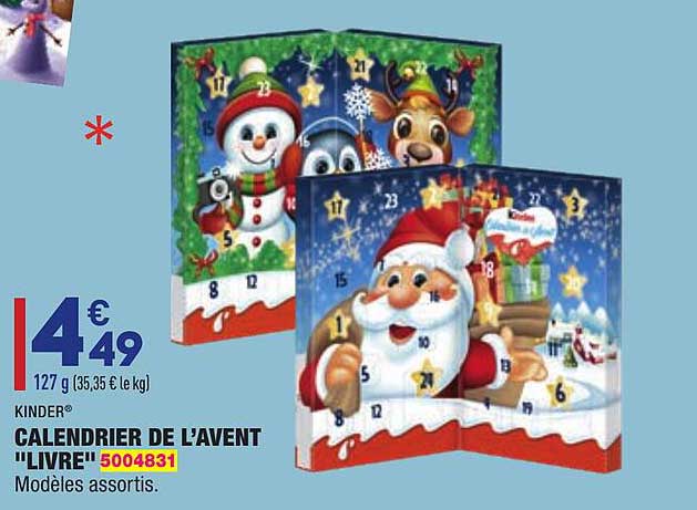 Offre Calendrier De L'avent "livre" Kinder® chez Aldi