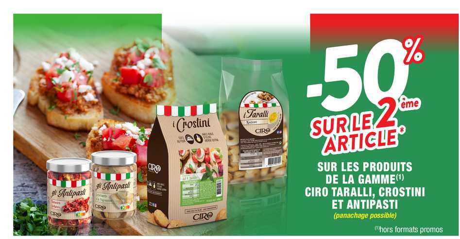 Promo La Gamme Ciro Taralli Crostini Et Antipasti chez Migros