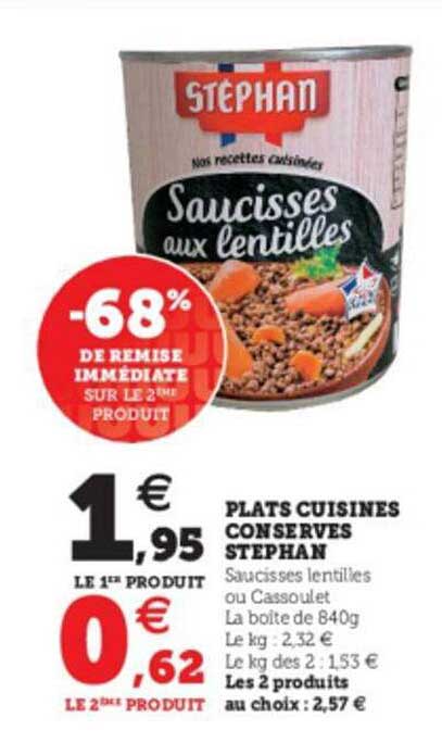 Offre Plats Cuisinés Conserves Stephan chez Super U