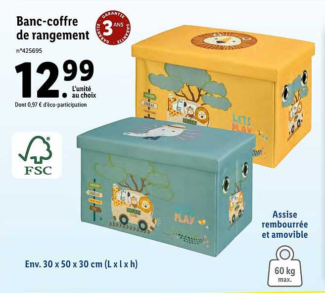 Promo Banc Coffre De Rangement Chez Lidl Icatalogue Fr