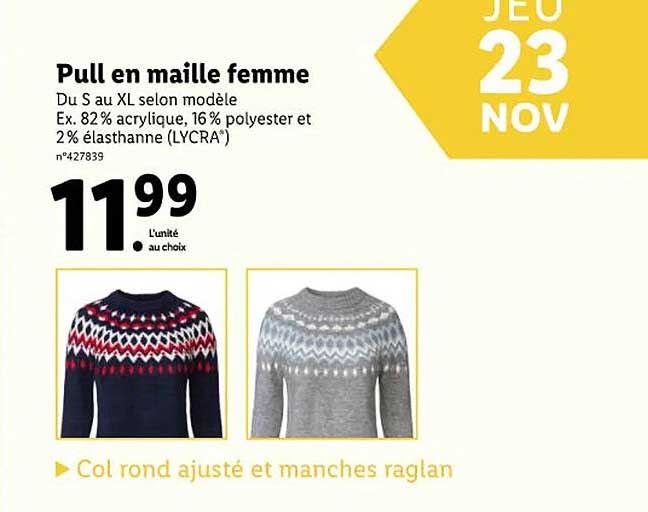 Promo Pull En Maille Femme chez Lidl - iCatalogue.fr