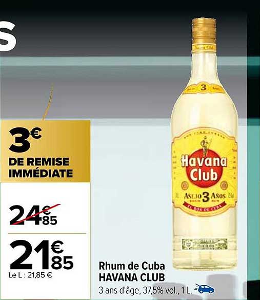 Promo Rhum De Cuba Havana Club chez Carrefour iCatalogue.fr