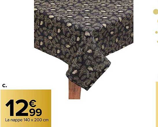 Promo La Nappe 140 X 200 Cm Chez Carrefour