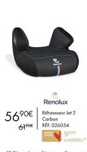 Promo Renolux Réhausseur Jet 2 Carbon chez Aubert - iCatalogue.fr