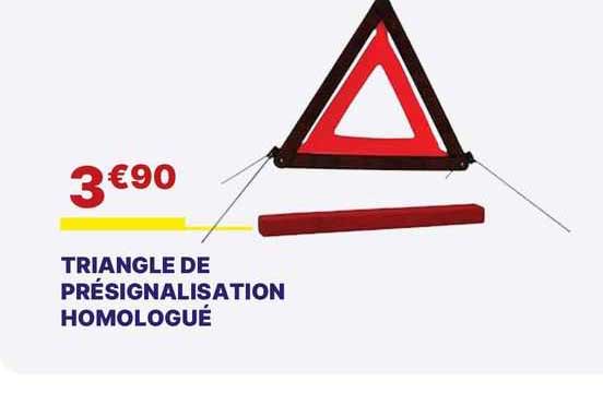 Triangle de signalisation modèle compact (homologué E4