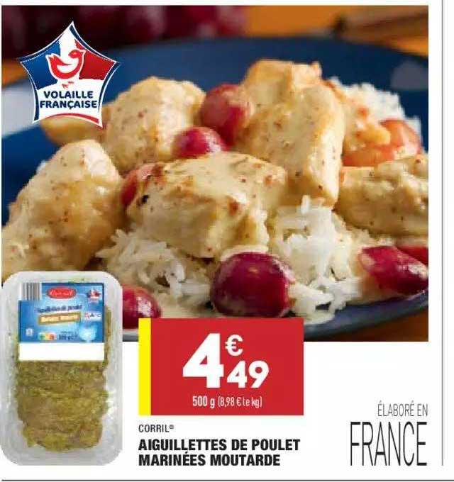 Aiguillettes De Poulet Marinées Moutarde