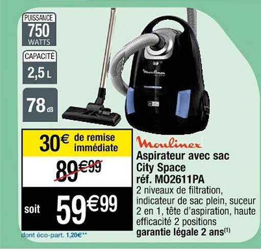 Moulinex City Space Sac