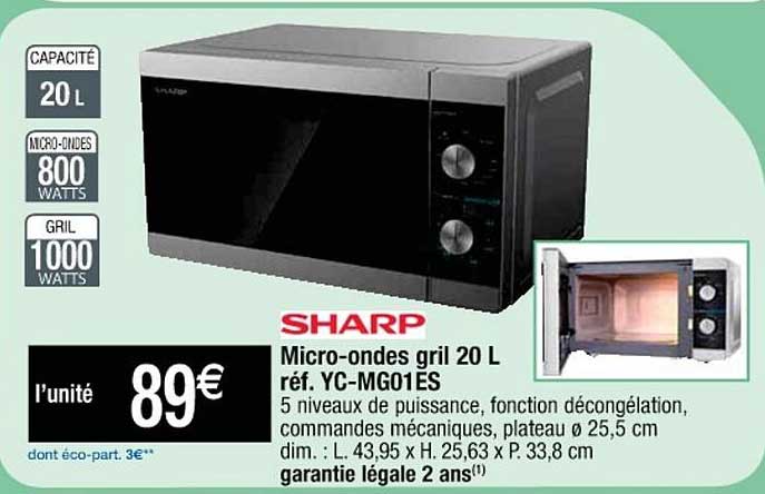Cora Micro-ondes Gril 20 L Sharp