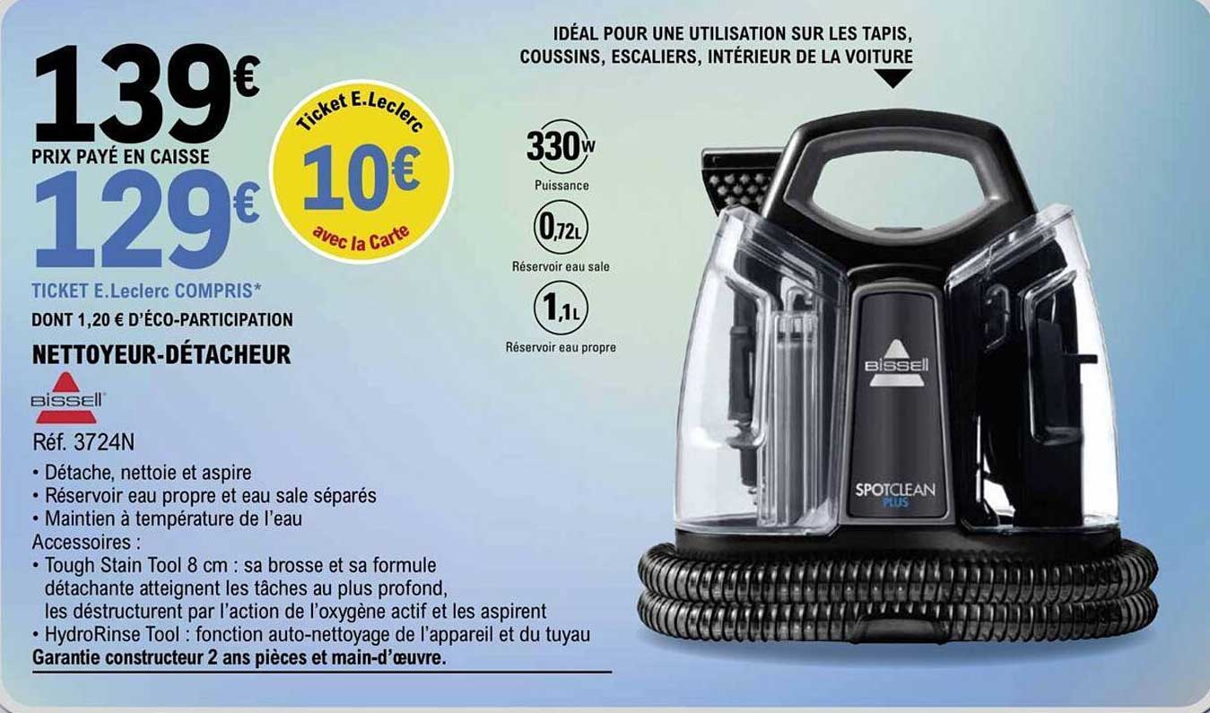 Promo Nettoyeurdétacheur Bissell chez E.Leclerc iCatalogue.fr