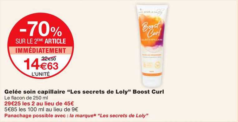 Promo Gelée Soin Capillaire "les Secrets De Loly" Boost Curl chez