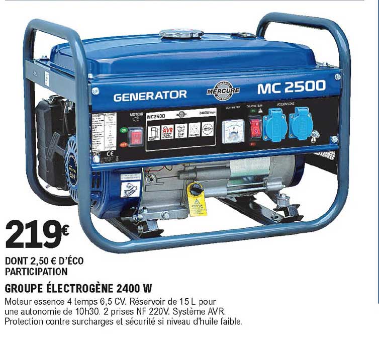 grill Outdated Thorough Offre Groupe électrogène 3000 W Generator chez Brico Depot