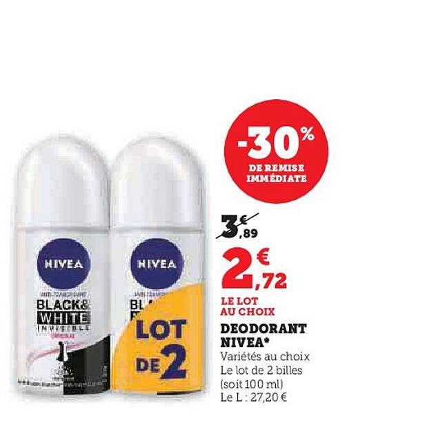 Promo Deodrant Promo Deodorant Nivea chez Hyper U - iCatalogue.fr