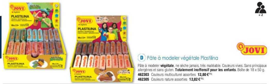 Promo Jovi Pâte à Modeler Végétale Plastilina chez Calipage - iCatalogue.fr