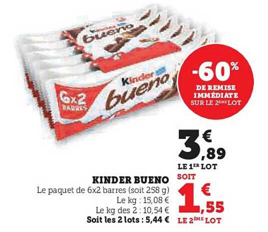 Promo Kinder Bueno chez Hyper U - iCatalogue.fr