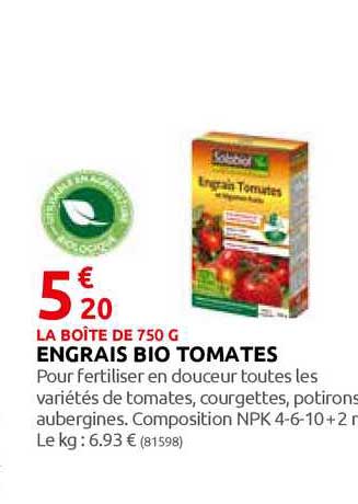 Offre Engrais Bio Tomates Solabiol Chez Rural Master