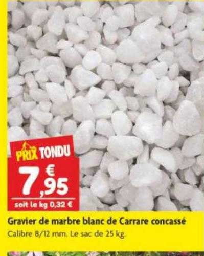 Promo Gravier De Marbre Blanc De Carrare Concassé Chez Point Vert Icataloguefr 