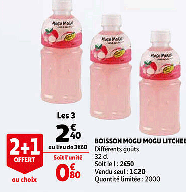 Auchan Direct Boisson Mogu Mogu Litchee