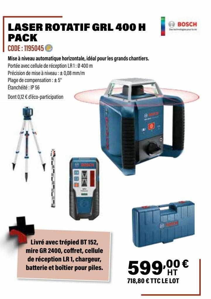 Promo Laser Rotatif Grl 400 H Pack Bosch chez Doras 