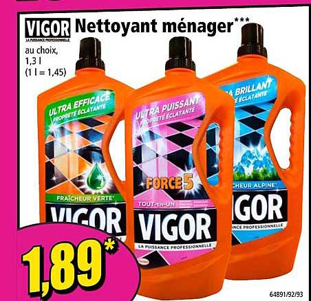 Promo Nettoyant sol VIGOR chez Auchan