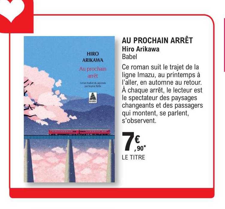 Promo Au Prochain Arrêt - Hiro Arikawa chez E.Leclerc 