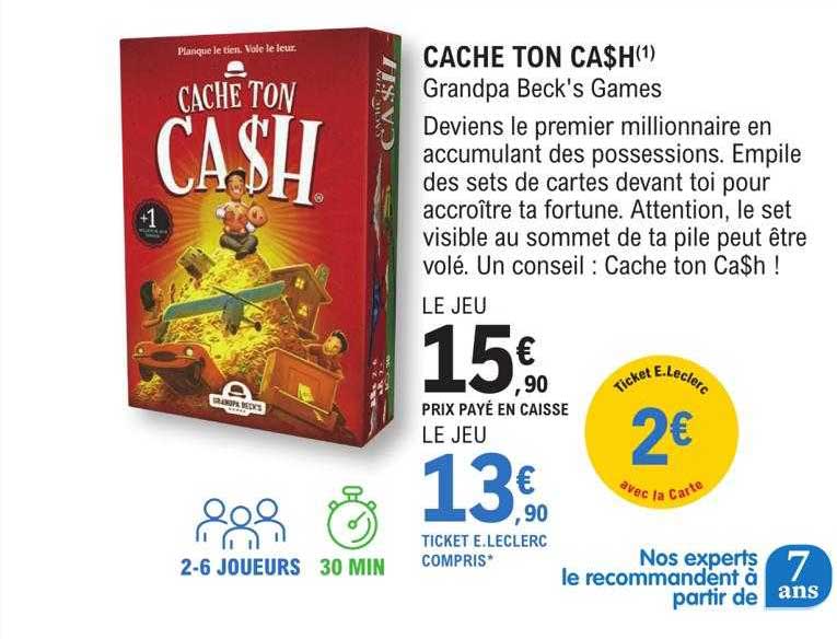 Promo Cache Ton Cash - Grandpa Beck's Games chez E.Leclerc 