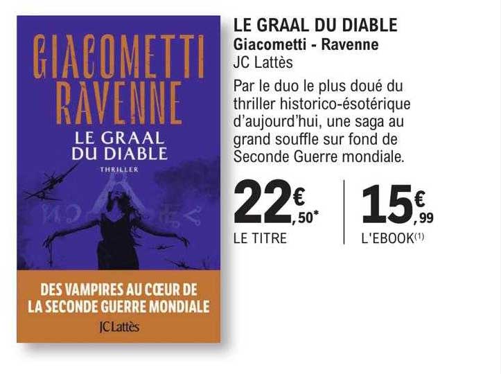 Promo Le Graal Du Diable - Giacometti - Ravenne chez E.Leclerc