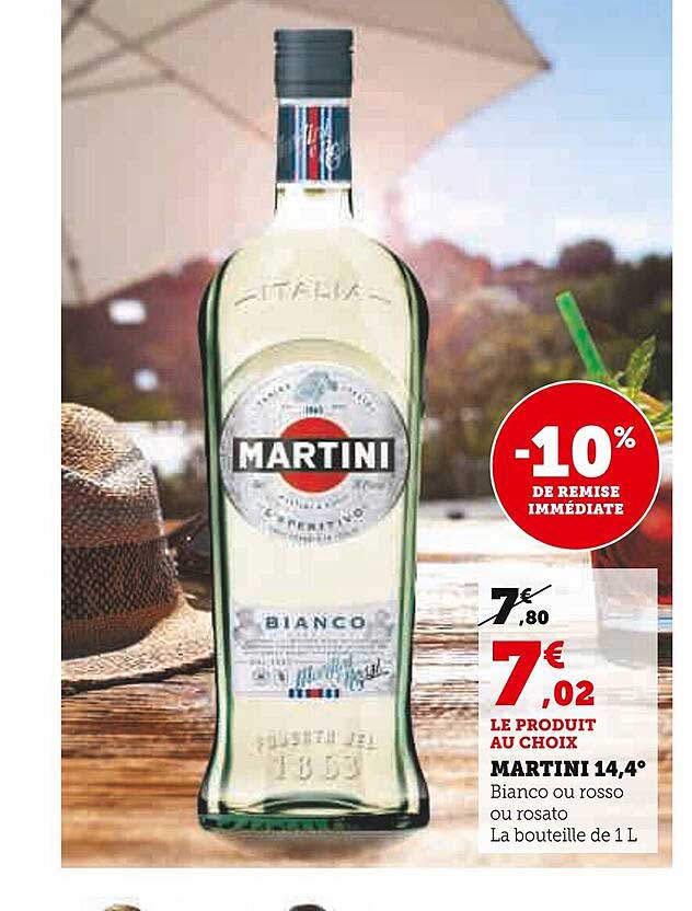 Promo Martini 14.4° Bianco Ou Rosso, Rosato chez Super U iCatalogue.fr