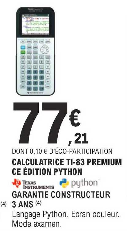 calculatrice programmable premium CE.