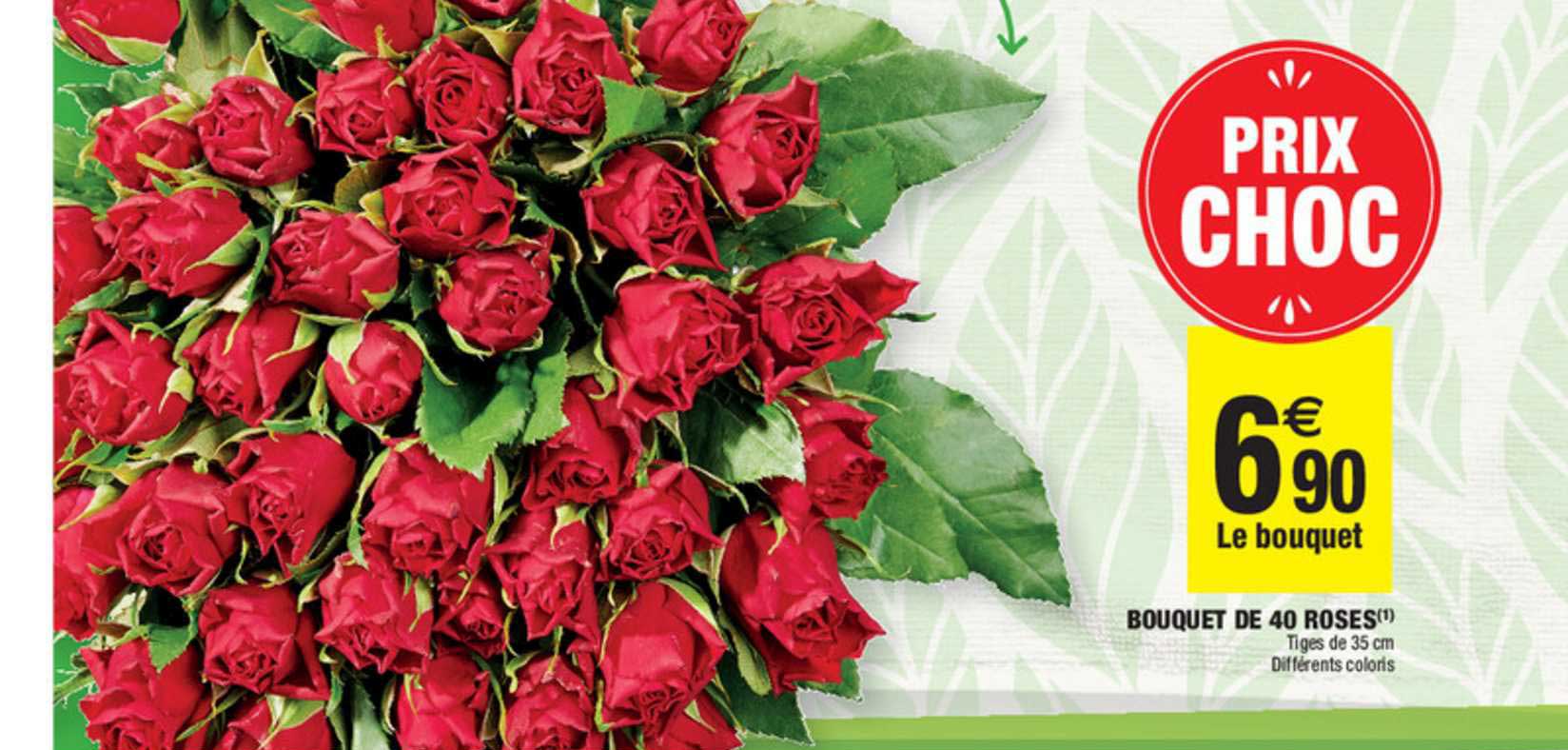 Offre Bouquet De 40 Roses chez Carrefour Market