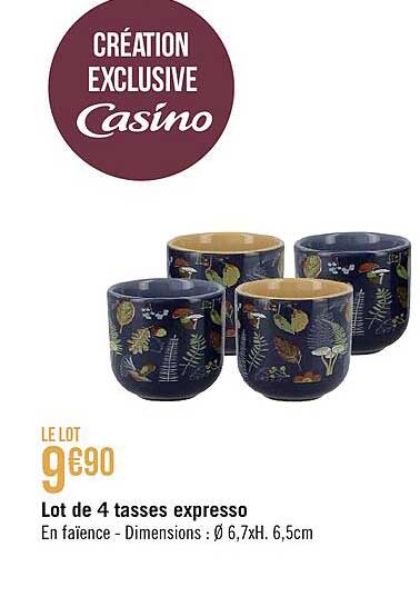 Lot De 4 Mini Tasses à Expresso 120ml En Porcelaine Marron - Parois Épaisses - Fabriquées à La Main