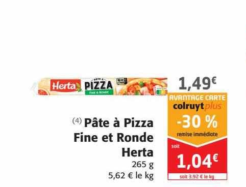 Promo Pâte à Pizza Fine Et Ronde Herta chez Colruyt - iCatalogue.fr
