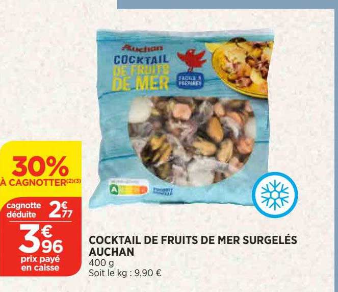 Promo Cocktail De Fruits De Mer Surgelés Auchan chez Bi1 iCatalogue.fr