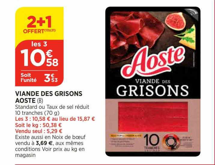 Viande Des Grisons Prix