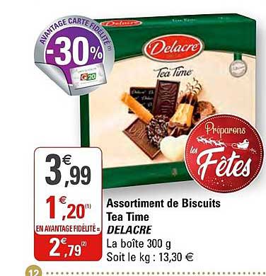 Offre Assortiment De Biscuits Tea Time Delacre Chez G