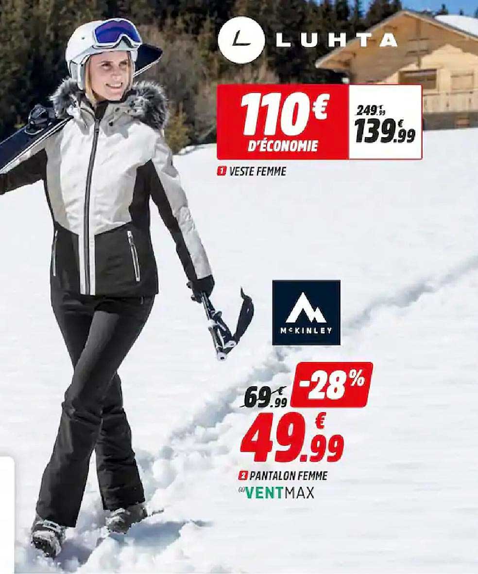 intersport manteau ski femme
