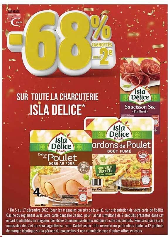 Promo La Charcuterie Isla Délice chez Casino Supermarchés iCatalogue.fr