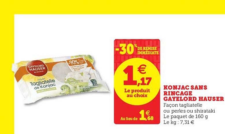 Offre Konjac Sans Rinçage Gayelord Hauser -30% De Remise ...