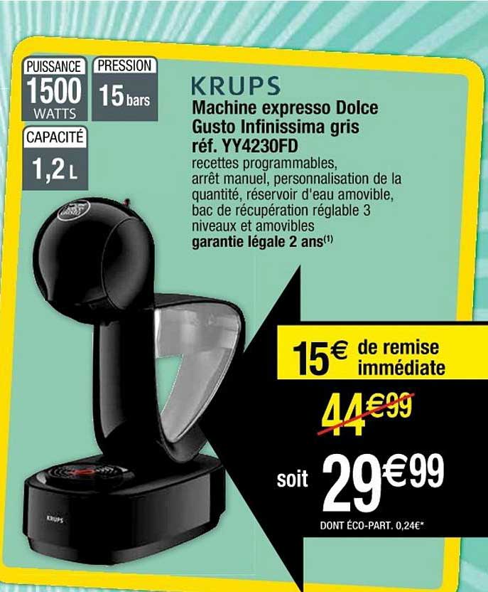 Cora Machine Expresso Dolce Gusto Infinissima Gris Krups