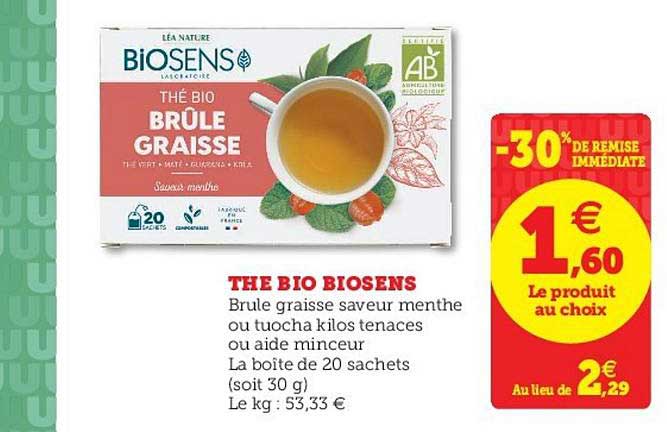 Biosens Thé bio Aide minceur - Léa Nature - 30 g