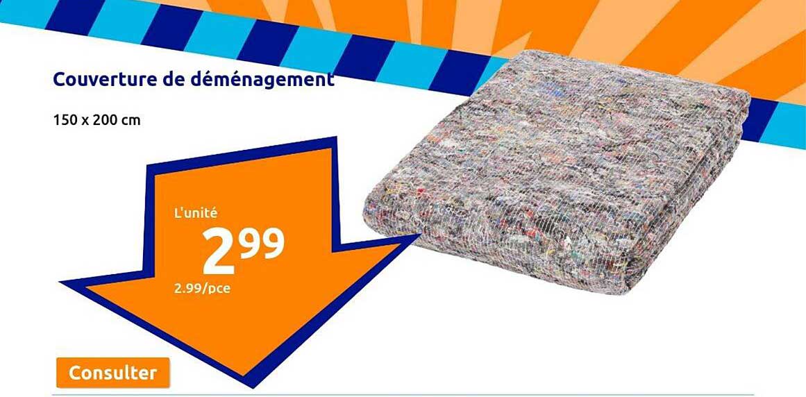 Couverture de déménagement 1,5x2m - Protection optimale