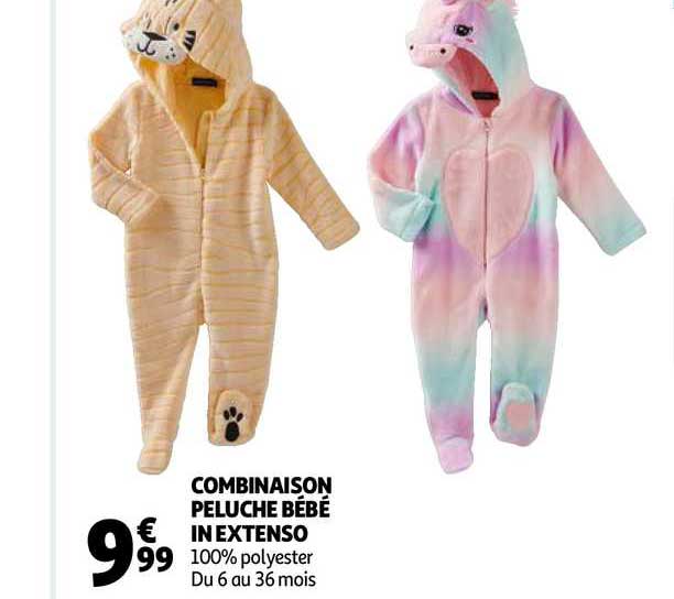 Offre Combinaison Peluche Bebe In Extenso Chez Auchan Direct