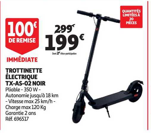 Auchan Direct Trottinette électrique Tx-as-02 Noir