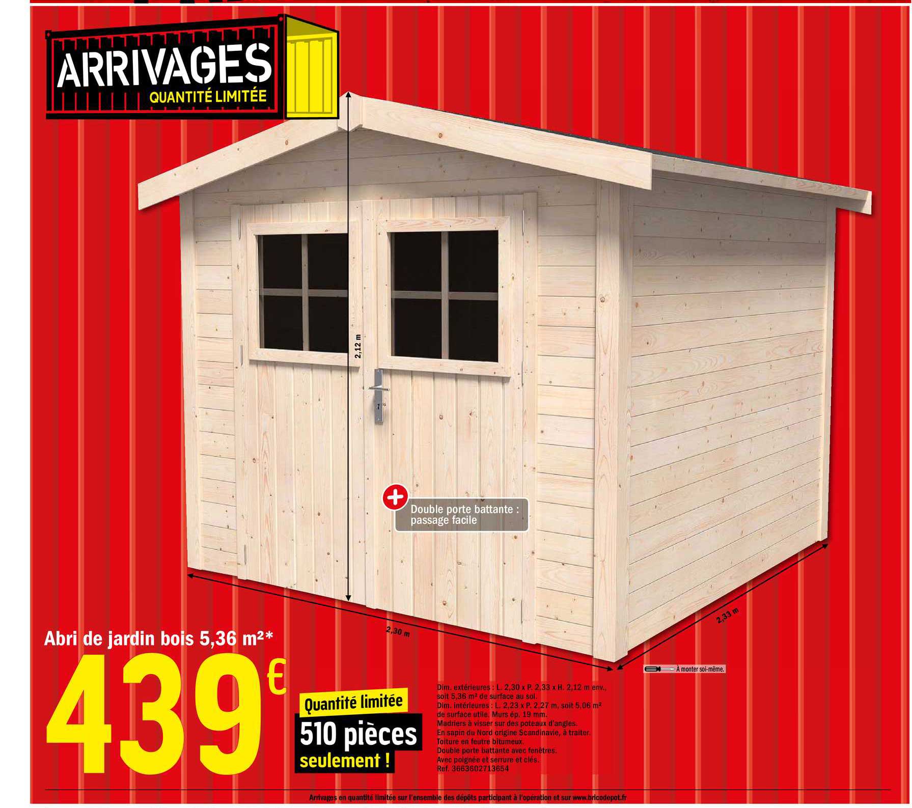Promo Abri De Jardin Bois 5 36 M2 Chez Brico D p t ICatalogue fr Promo Abri De Jardin Bois 5 36 M2 Chez Brico D p t ICatalogue fr