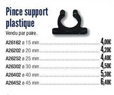 Collier De Serrage / Support Plastique Pour Tubes – Diamètres 15 à 35 Mm – Couleurs Blanc Ou Noir